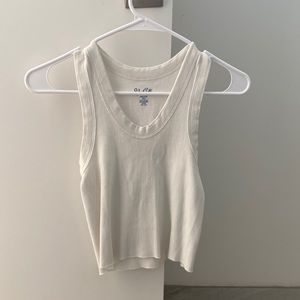 Brandy Melville John Galt White Tank Top